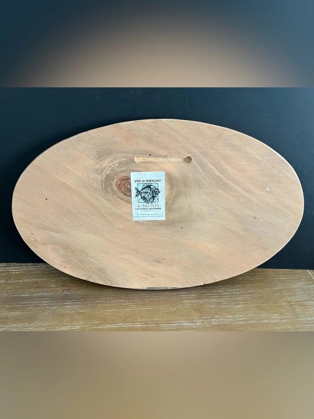 Moose Spoken Here! Jon Q. Wright Oval Wood Moose Art Sign Woodland Animal
